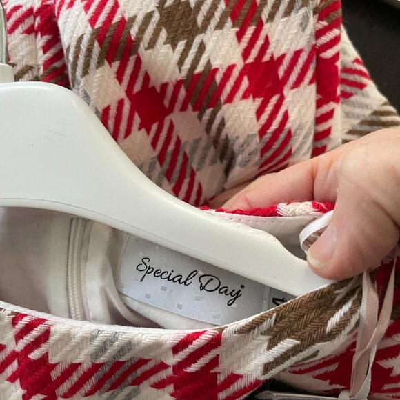 Special Day/Baby Cross Plaid Wool Dress Girl/Toddler, Size 4, New - Picture 7 of 8